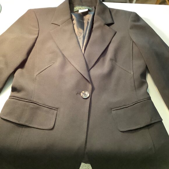 Harve Benard Women’s Blazer Black Size 6P Petite Classic Career Jacket - Picture 8 of 10